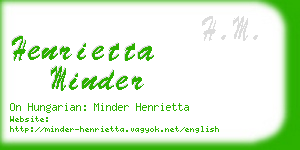 henrietta minder business card